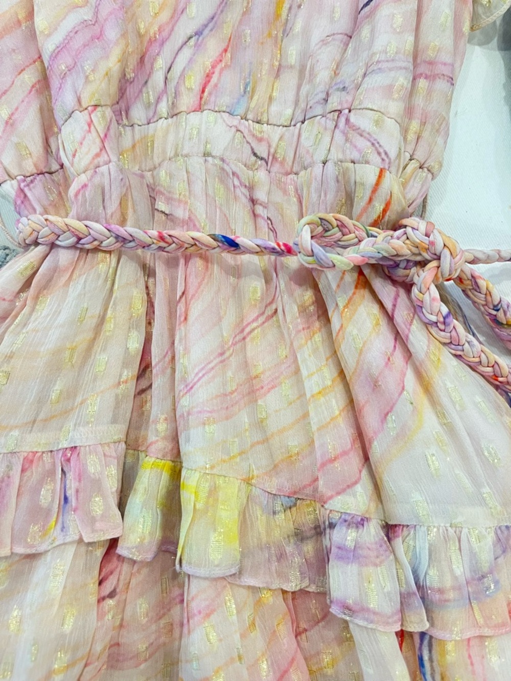 NWT ROCOCO SAND Multicolored Braided Strap Mini Dress S Originally $350 - Picture 10 of 12